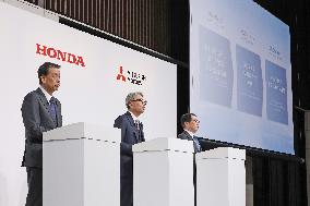 Nissan, Honda, and Mitsubishi Motors Corporation Press Conference.