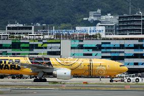 Airplanes taking off and landing at Itami Airport (Osaka International Airport)