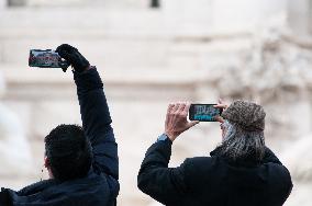 The Trevi Fountain After The Renovation In Rome