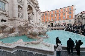 The Trevi Fountain After The Renovation In Rome