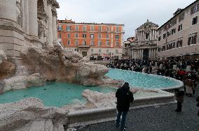 The Trevi Fountain After The Renovation In Rome