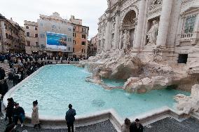 The Trevi Fountain After The Renovation In Rome