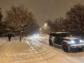 Winter Snowstorm In Toronto, Canada