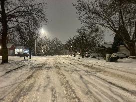 Winter Snowstorm In Toronto, Canada