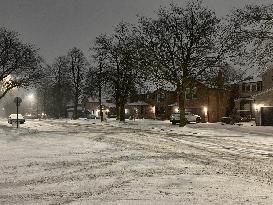 Winter Snowstorm In Toronto, Canada