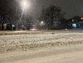 Winter Snowstorm In Toronto, Canada