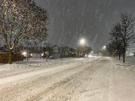 Winter Snowstorm In Toronto, Canada