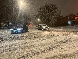 Winter Snowstorm In Toronto, Canada