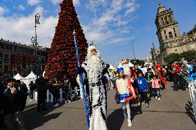 Russian Christmas Parade In Mexico City