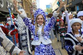 Russian Christmas Parade In Mexico City