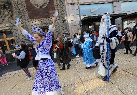 Russian Christmas Parade In Mexico City