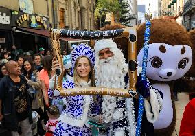 Russian Christmas Parade In Mexico City