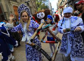 Russian Christmas Parade In Mexico City