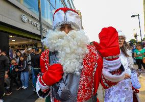 Russian Christmas Parade In Mexico City