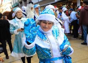 Russian Christmas Parade In Mexico City