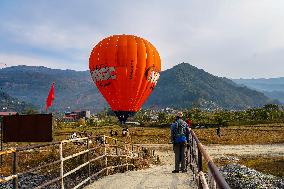 First International Hot Air Balloon Festival In Nepal.