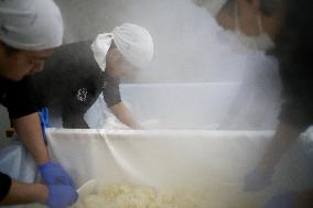 Sake Making At Jozan Brewery In Fukui - Japan