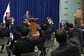 Japan PM Ishiba at press conference