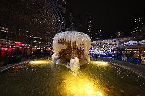 Icy Fountain - Josephine Shaw Lowell Memorial Fountain