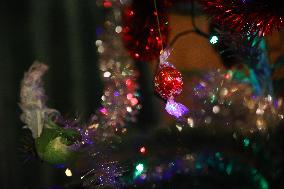 Christmas Tree With Christmas Ornaments In Knurow