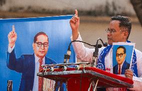 Protest Over Remarks Of Union Home Minister Amit Shah On BR Ambedkar