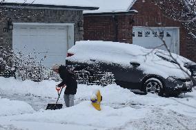 Toronto Gets Hit By Winter Snowstorm