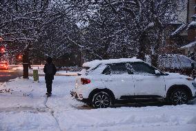 Toronto Gets Hit By Winter Snowstorm