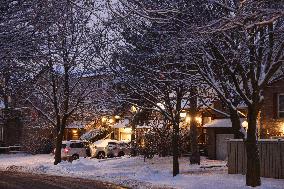 Toronto Gets Hit By Winter Snowstorm