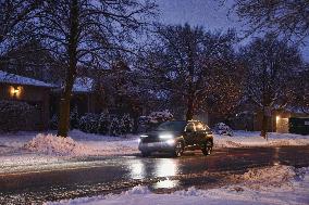 Toronto Gets Hit By Winter Snowstorm