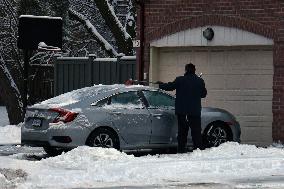 Toronto Gets Hit By Winter Snowstorm