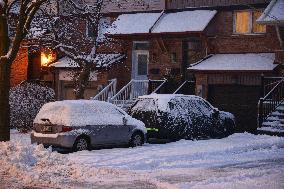 Toronto Gets Hit By Winter Snowstorm