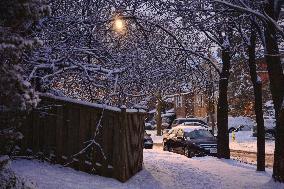 Toronto Gets Hit By Winter Snowstorm