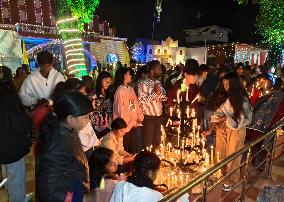 Devotees Prayes On The Eve Of Christmas In Siliguri