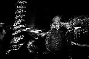 Night Of Wishes On Christmas Eve In Athens, Greece