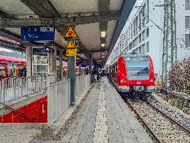 S-Bahn Trains At Munich East Station