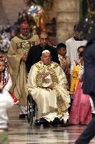 Pope Francis opens the Holy Door in St. Peter's Basilica for the Jubilee 2025, celebrates Christmas Mass in front of thousands o