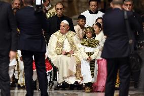 Pope Francis opens the Holy Door in St. Peter's Basilica for the Jubilee 2025, celebrates Christmas Mass in front of thousands o