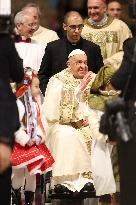 Pope Francis opens the Holy Door in St. Peter's Basilica for the Jubilee 2025, celebrates Christmas Mass in front of thousands o