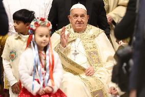 Pope Francis opens the Holy Door in St. Peter's Basilica for the Jubilee 2025, celebrates Christmas Mass in front of thousands o