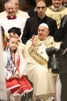 Pope Francis opens the Holy Door in St. Peter's Basilica for the Jubilee 2025, celebrates Christmas Mass in front of thousands o