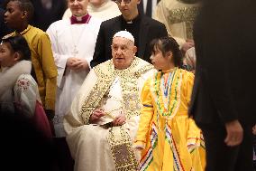 Pope Francis opens the Holy Door in St. Peter's Basilica for the Jubilee 2025, celebrates Christmas Mass in front of thousands o