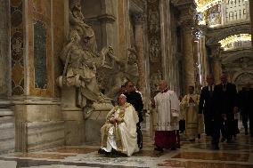 Pope Francis opens the Holy Door in St. Peter's Basilica for the Jubilee 2025, celebrates Christmas Mass in front of thousands o