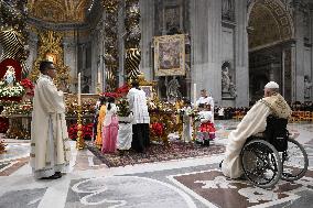 Pope Francis Leads Christmas Eve Mass - Vatican