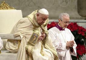 Pope Francis Leads Christmas Eve Mass - Vatican