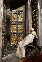 Pope Francis Opens Holy Door To Launch Jubilee 2025 - Vatican