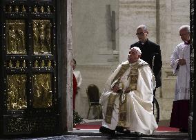 Pope Francis Opens Holy Door To Launch Jubilee 2025 - Vatican