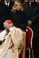 Giorgia Meloni Attends the Christmas Mass Led by Pope Francis - Vatican