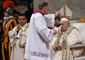 Pope Francis Leads Christmas Eve Mass - Vatican