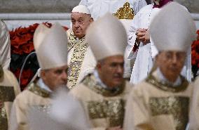 Pope Francis Leads Christmas Eve Mass - Vatican