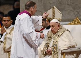 Pope Francis Leads Christmas Eve Mass - Vatican